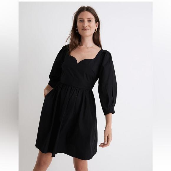Madewell Dresses & Skirts - Madewell Poplin Puff-Sleeve Mini  Dress